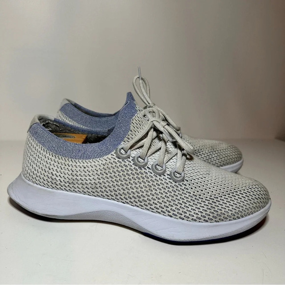 Allbirds Tree Dashers TD Running Shoes White & Blue Mens US Size 12 (270 Box 31) - Picture 1 of 9